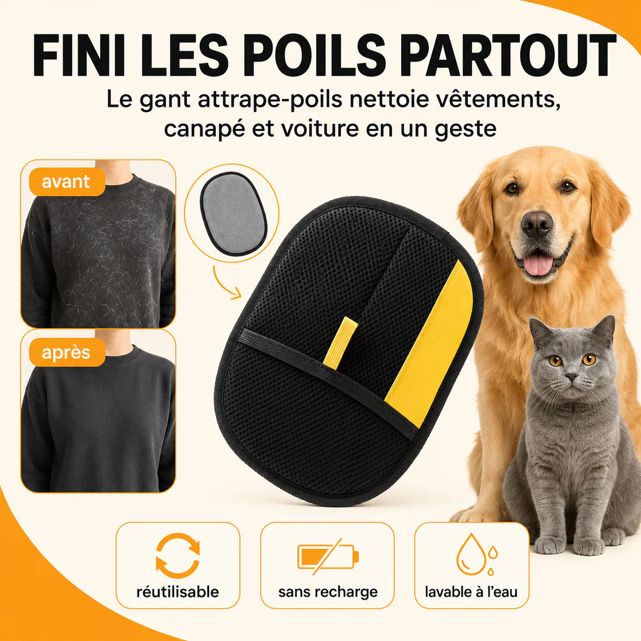 🔥Last Day Buy 1 get 1 free-49% off🔥 Pet Hair Remover Glove